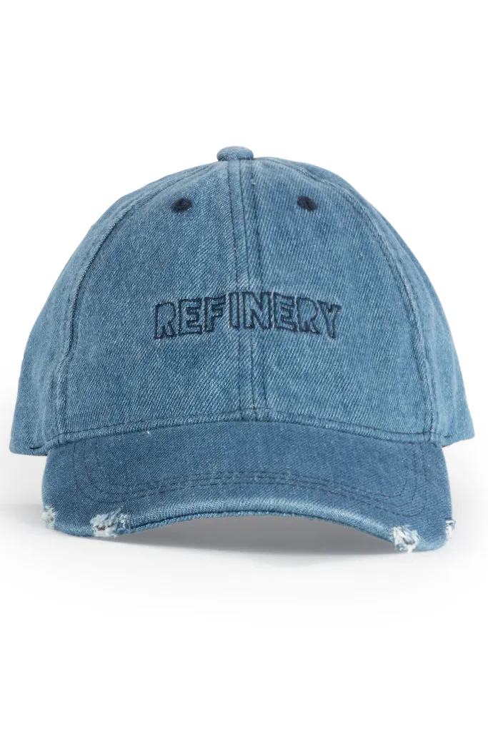 Denim Baseball Cap _ 148839 _ Blue Denim sold by Refinery