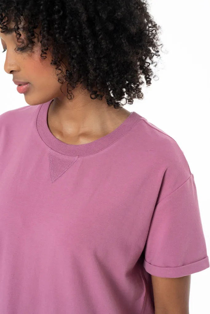 T-Shirt Dress _ 141391 _ Mauve sold by Refinery product image thumbnail 4