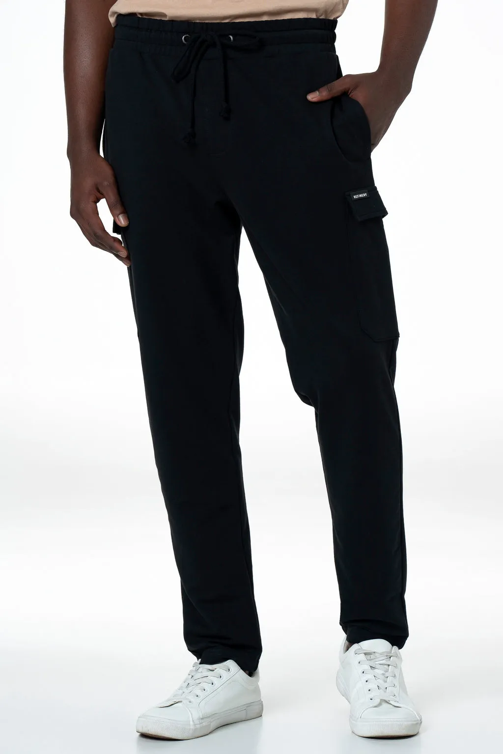 Fleece Cargo Pants _ 143929 _ Black sold by Refinery