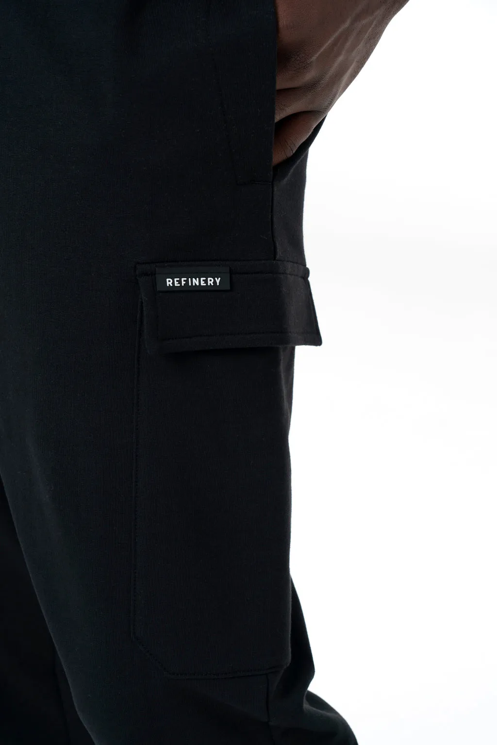 Fleece Cargo Pants _ 143929 _ Black sold by Refinery product image thumbnail 3