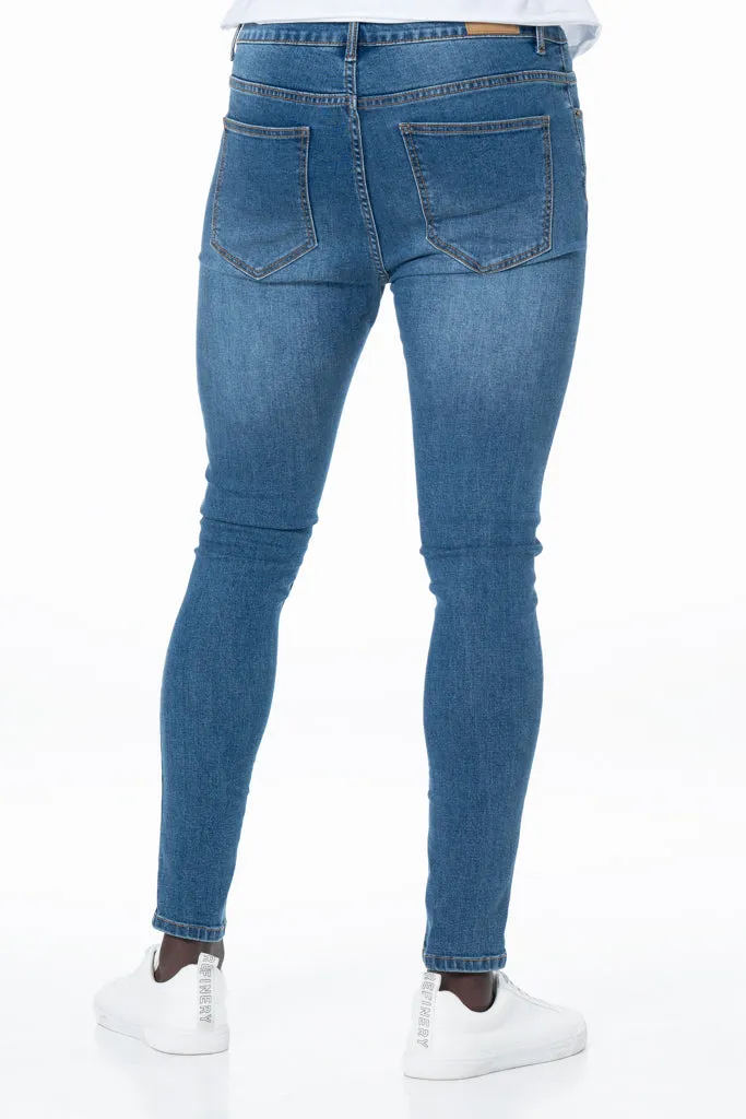Rf10 Super Skinny Denim Jeans _ 131321 _ Mid Wash sold by Refinery product image thumbnail 4