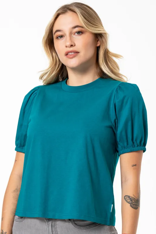 Puff Sleeve T-Shirt _ 141566 _ Green sold by Refinery