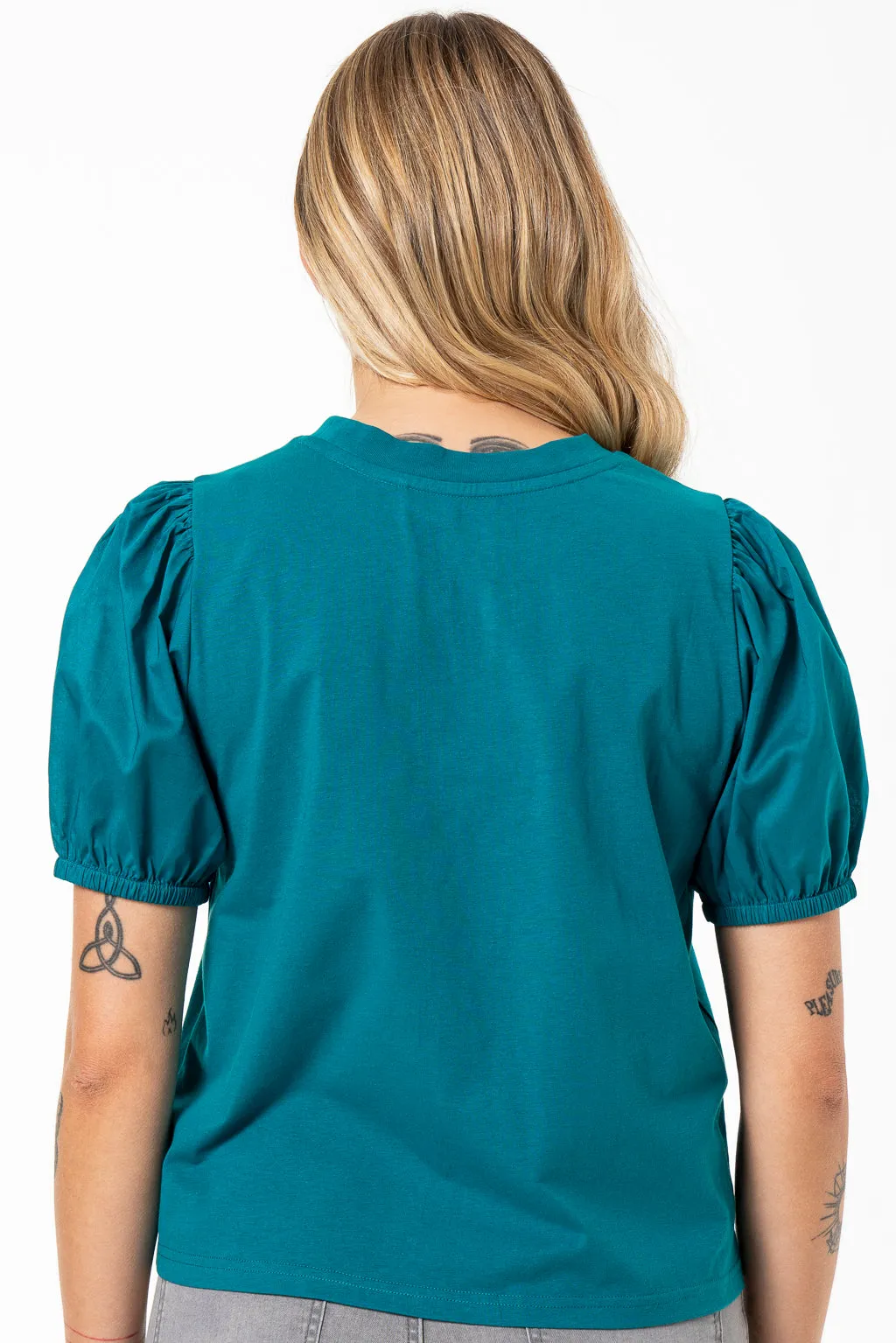 Puff Sleeve T-Shirt _ 141566 _ Green sold by Refinery product image thumbnail 4