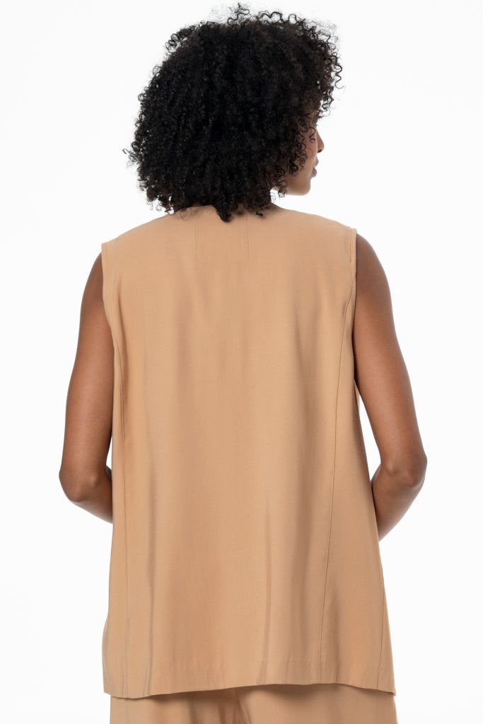 Longer Length Waistcoat _ 141225 _ Tan sold by Refinery product image thumbnail 4