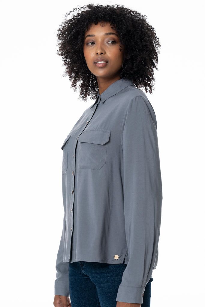 Double Pocket Shirt _ 136263 _ Charcoal sold by Refinery product image thumbnail 2