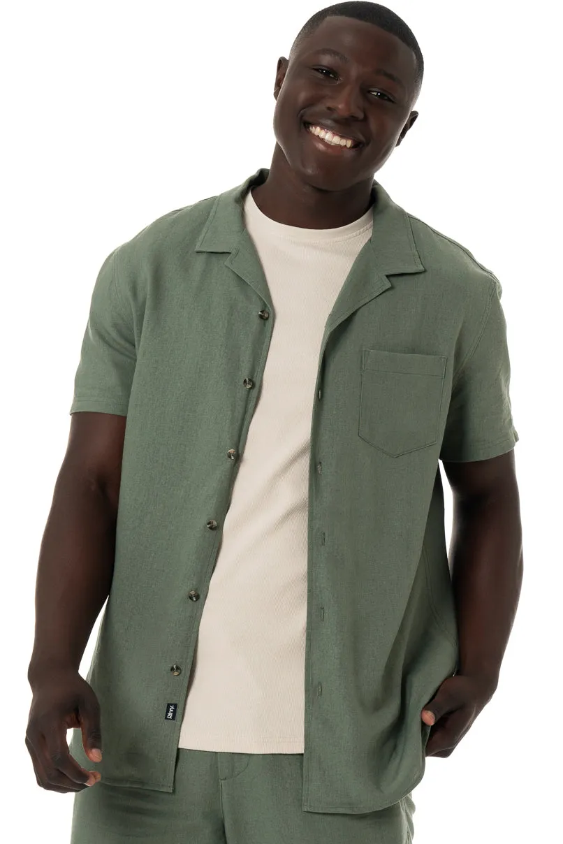 Linen Shirt _ 150422 _ Fatigue sold by Refinery product image thumbnail 3