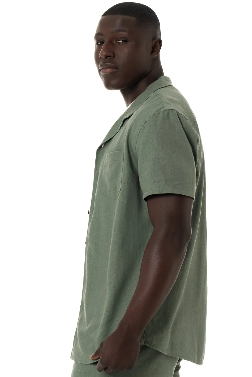 Linen Shirt _ 150422 _ Fatigue sold by Refinery product image thumbnail 4