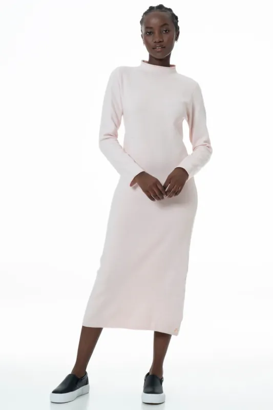 Midi Knit Dress _ 145681 _ Light Pink sold by Refinery