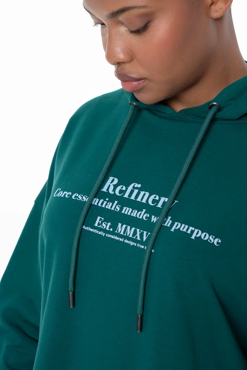 Longer Length Hoodie _ 146917 _ Green sold by Refinery product image thumbnail 2