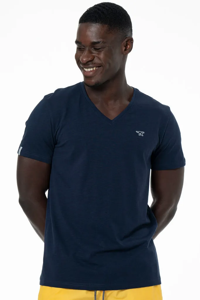 V-Neck T-Shirt _ 141368 _ Ink sold by Refinery