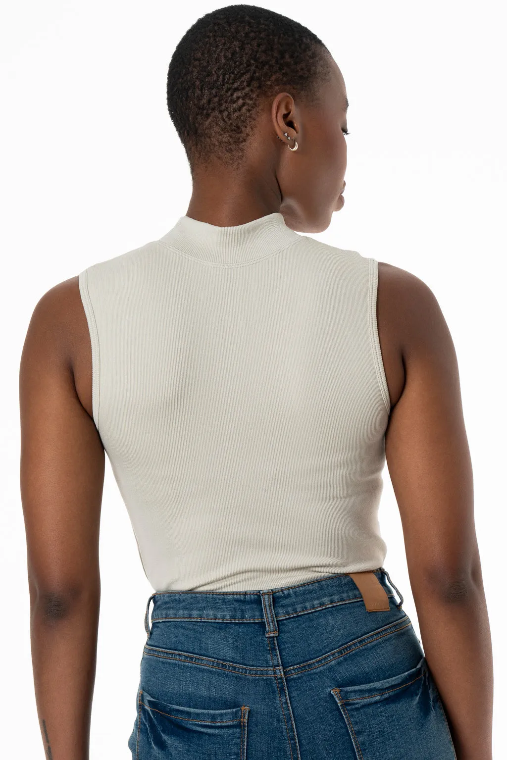 Hi-Neck Bodysuit _ 143196 _ Brown sold by Refinery product image thumbnail 4