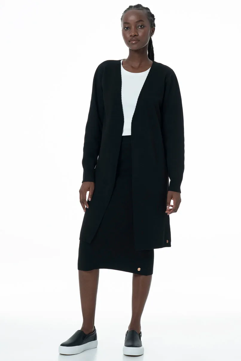 Knit Skirt _ 145602 _ Black sold by Refinery product image thumbnail 3