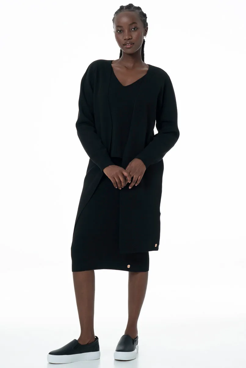 Knit Skirt _ 145602 _ Black sold by Refinery product image thumbnail 2