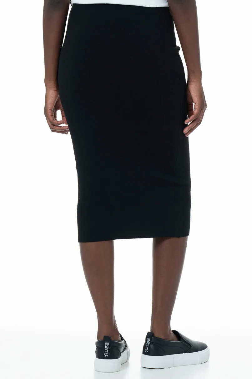 Knit Skirt _ 145602 _ Black sold by Refinery product image thumbnail 5