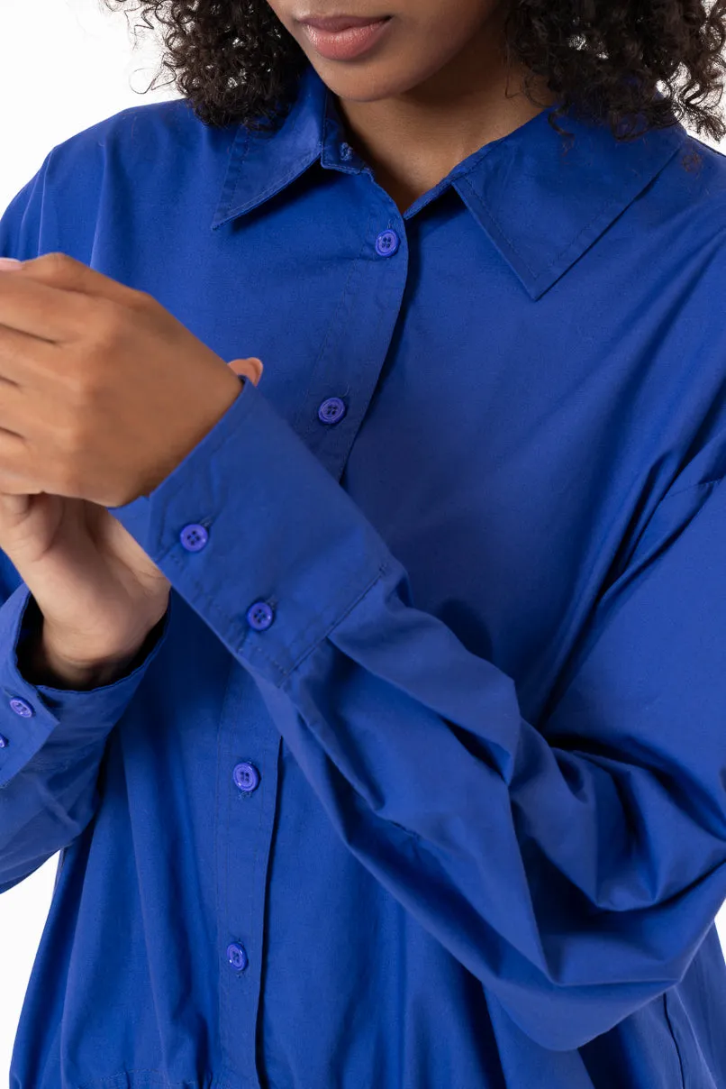 Drawstring Shirt _ 144171 _ Blue sold by Refinery product image thumbnail 3