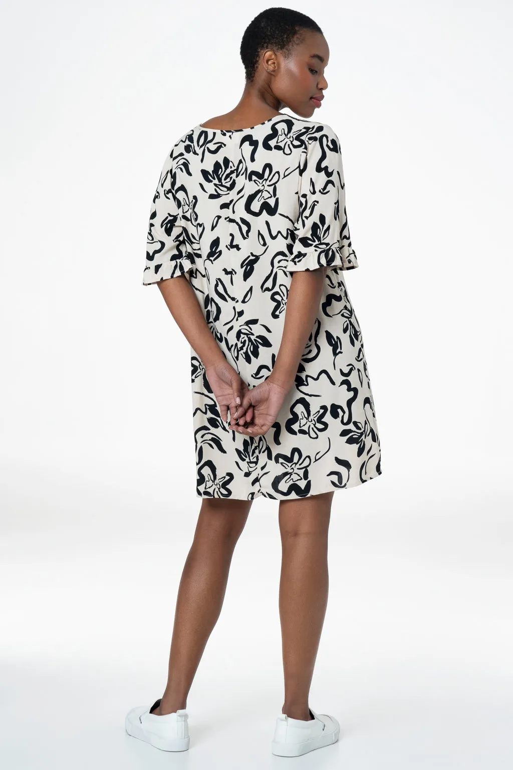 Shift Dress _ 143330 _ Stone sold by Refinery product image thumbnail 4