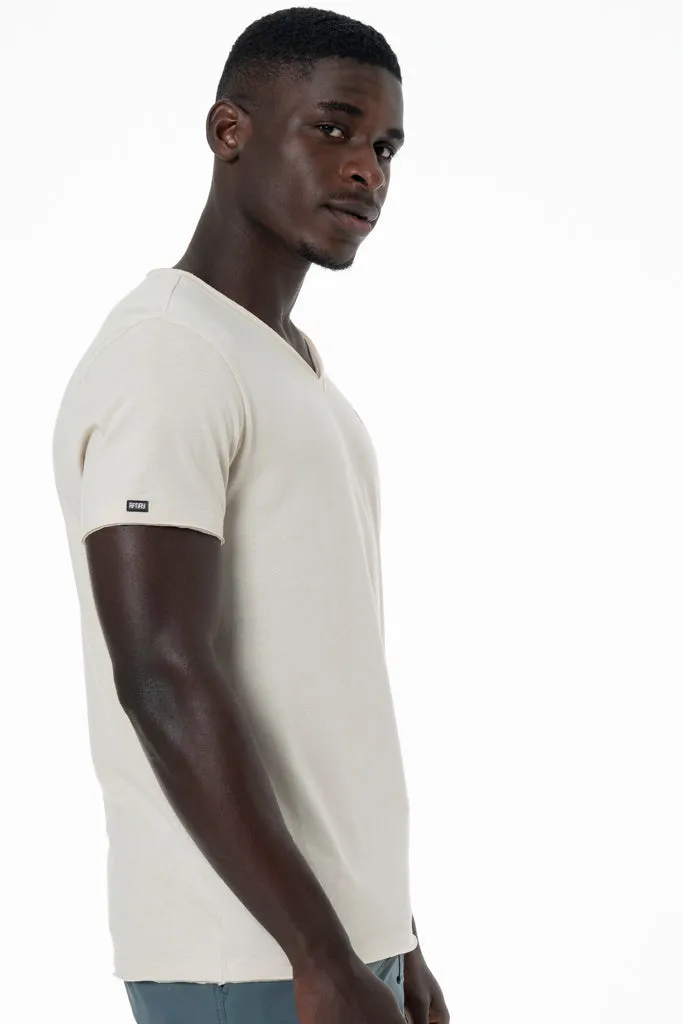 V-Neck T-Shirt _ 141370 _ Cement sold by Refinery product image thumbnail 2
