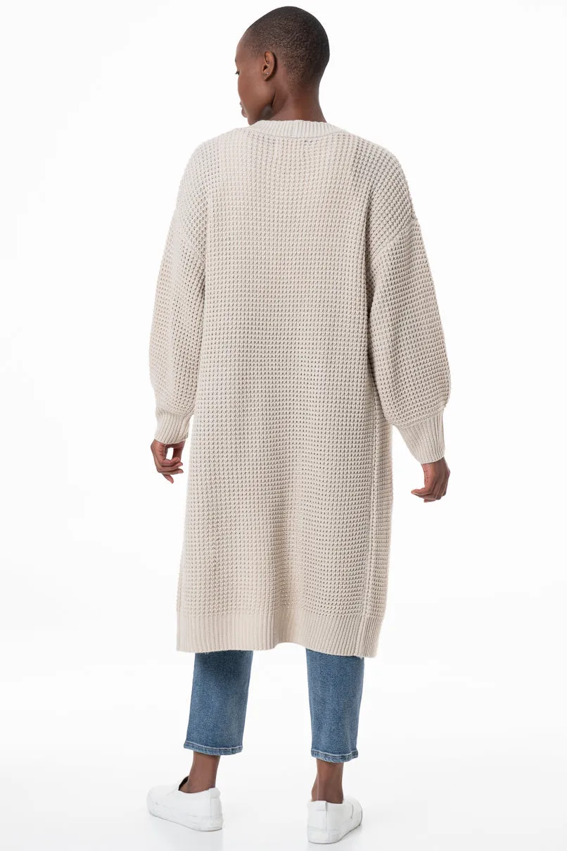 Chunky Cardigan _ 145679 _ Stone sold by Refinery product image thumbnail 4