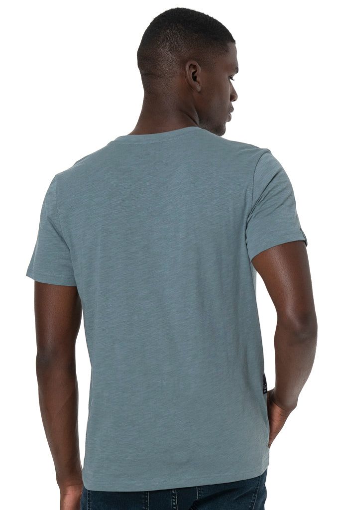 V-Neck T-Shirt _ 137175 _ Blue sold by Refinery product image thumbnail 3