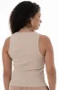 Hi Neck Ribbed Tank _ 146991 _ Stone sold by Refinery