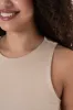 Hi Neck Ribbed Tank _ 146991 _ Stone sold by Refinery