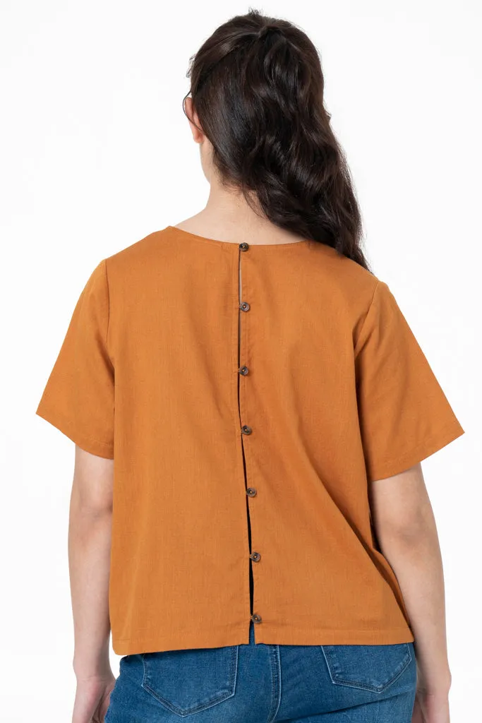 Boxy Top _ 132629 _ Ochre sold by Refinery product image thumbnail 3