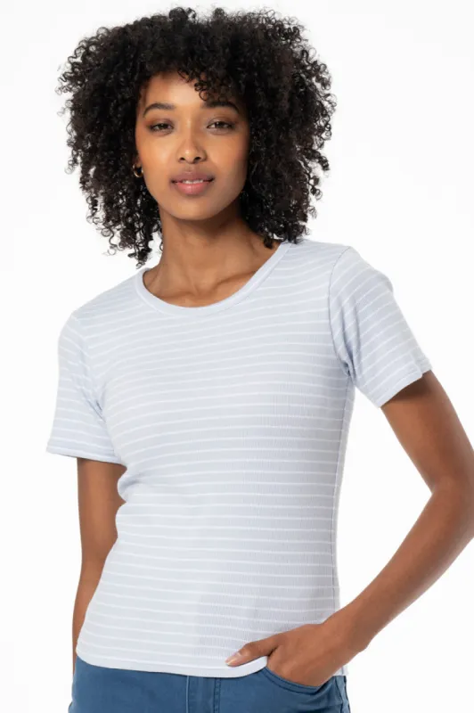 Ribbed T-Shirt _ 141557 _ Blue sold by Refinery