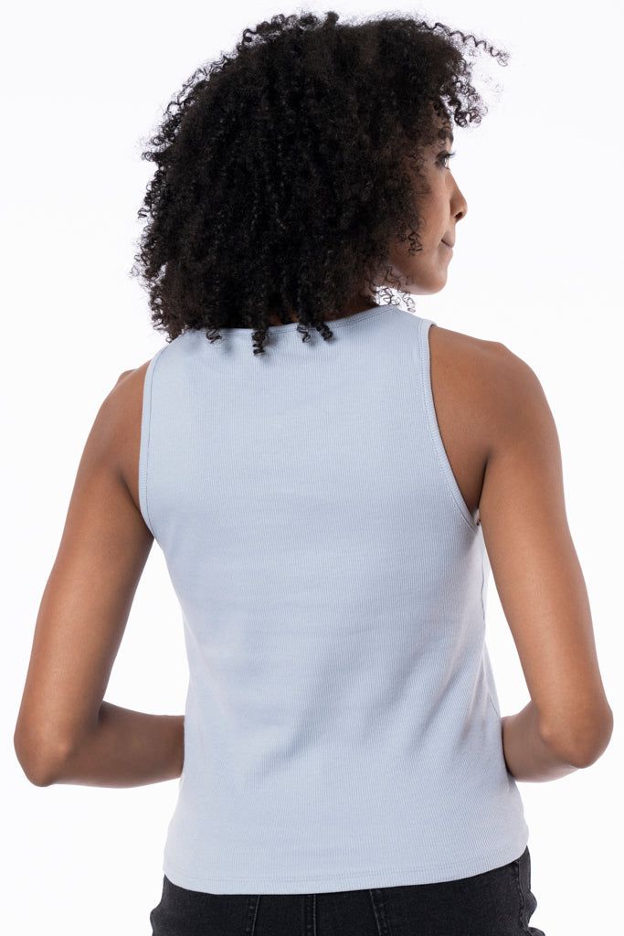 Hi-Neck Top _ 132651 _ Blue sold by Refinery product image thumbnail 4