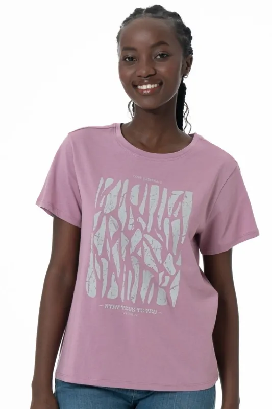 Statement T-Shirt _ 147096 _ Purple sold by Refinery