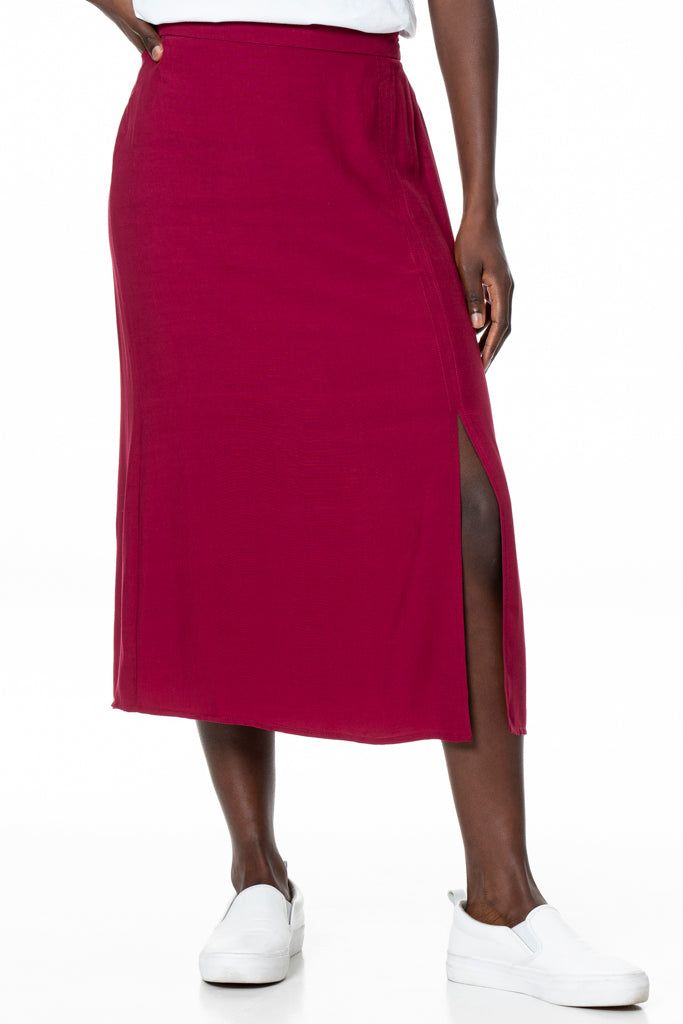 Slinky Skirt _ 137420 _ Berry sold by Refinery