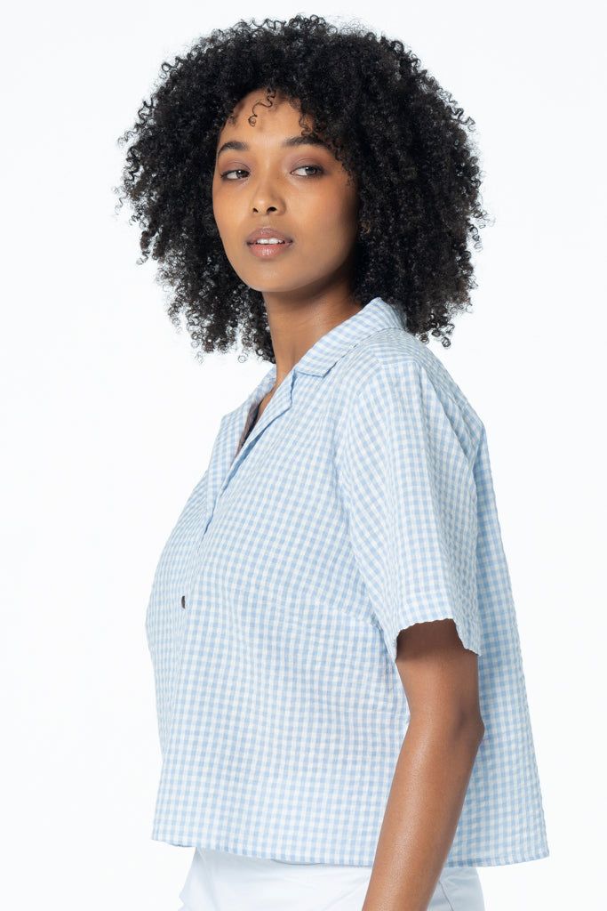 Boxy Shirt _ 130860 _ Blue sold by Refinery product image thumbnail 2