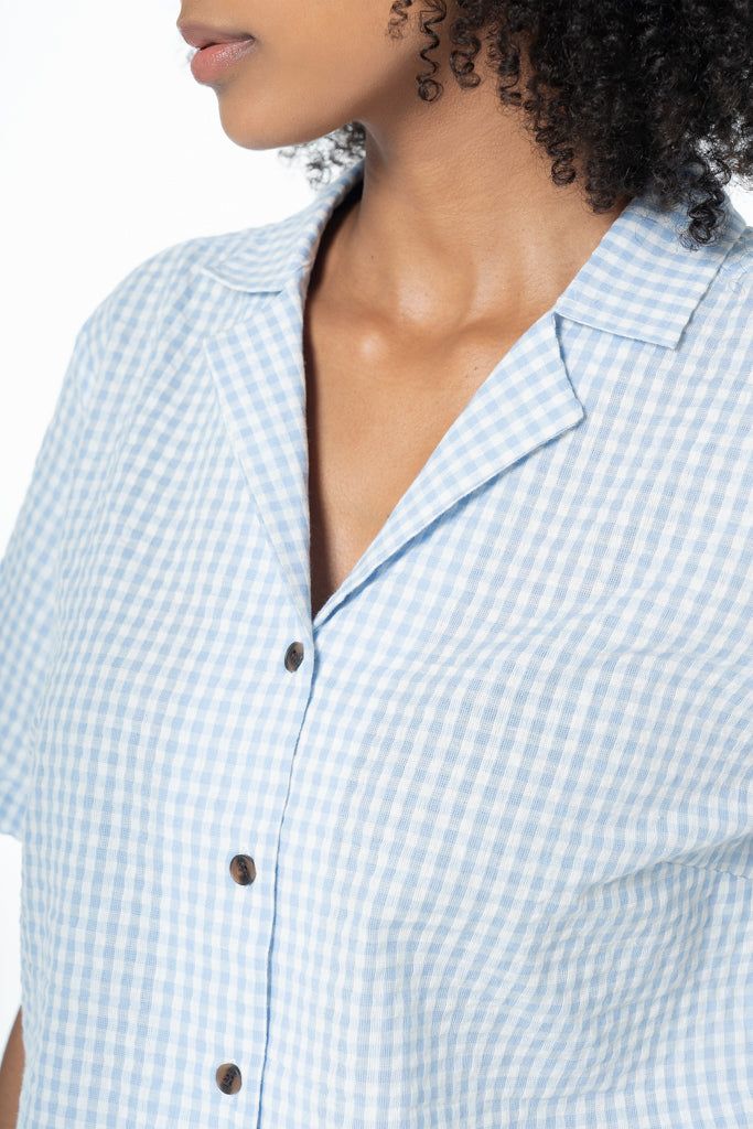 Boxy Shirt _ 130860 _ Blue sold by Refinery product image thumbnail 4