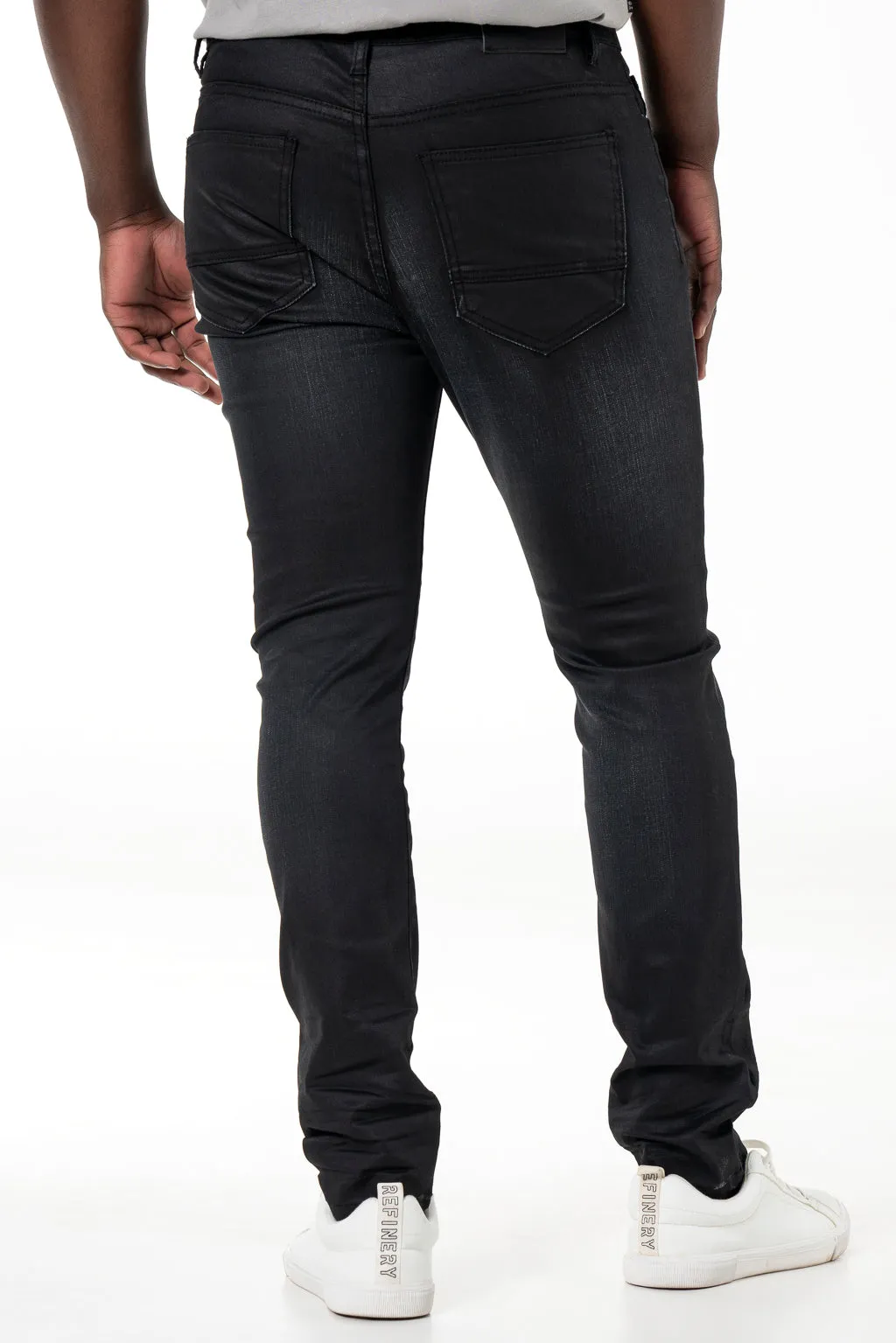 Rf02 Black Coated Jeans _ 137509 _ Black sold by Refinery product image thumbnail 4