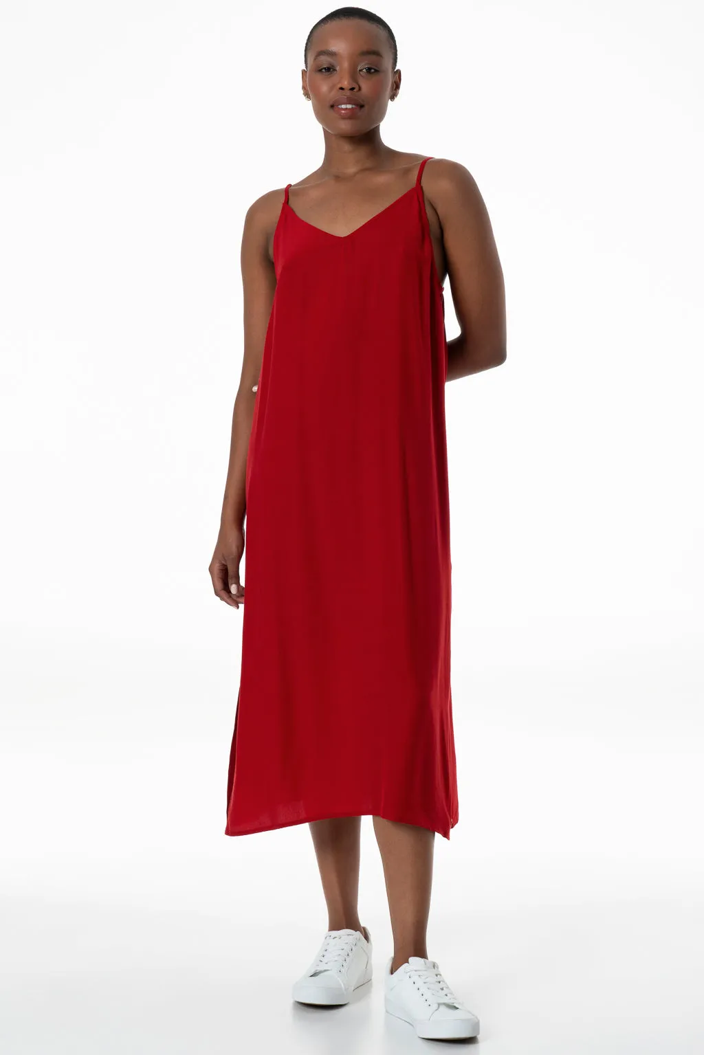 Slip Dress _ 143348 _ Red sold by Refinery