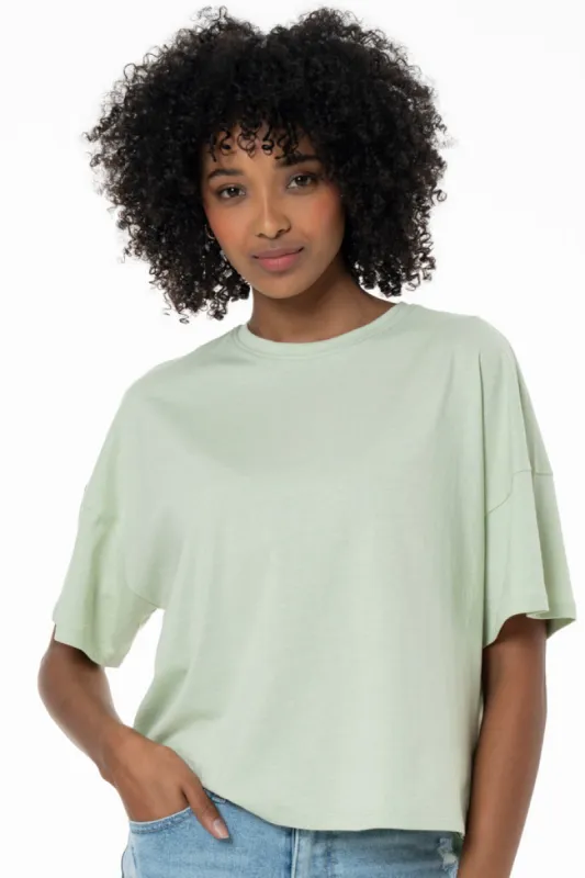 Hi-Low T-Shirt _ 141575 _ Sage sold by Refinery