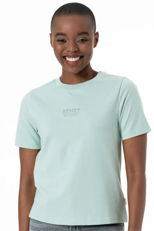 Branded T-Shirt _ 152268 _ Sage sold by Refinery