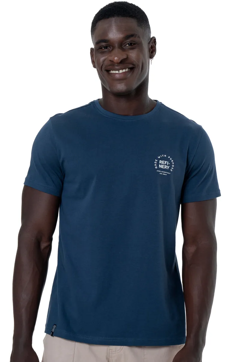 Crew Neck T-Shirt _ 145359 _ Ink sold by Refinery