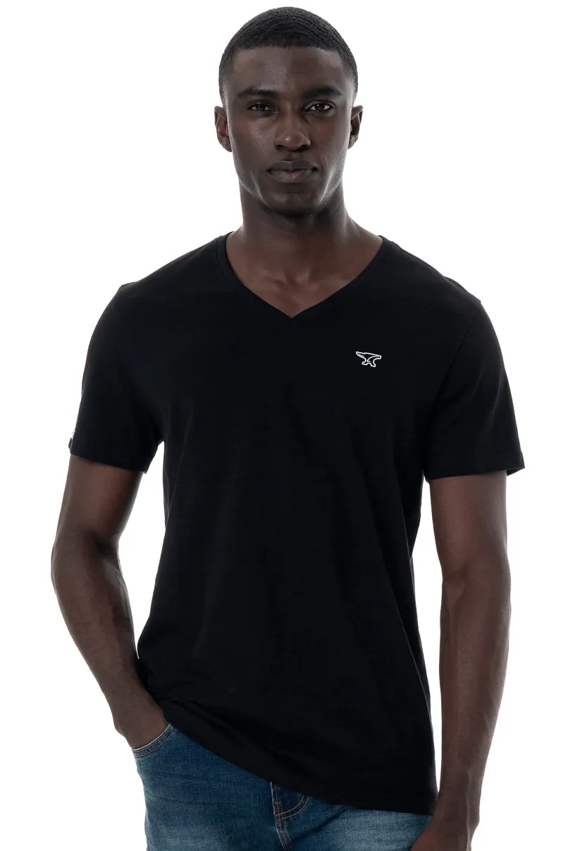 V-Neck T-Shirt _ 145358 _ Black sold by Refinery