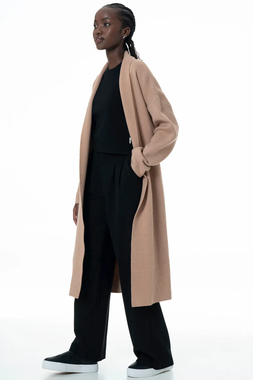 Belted Coatigan _ 146073 _ Taupe sold by Refinery product image thumbnail 2