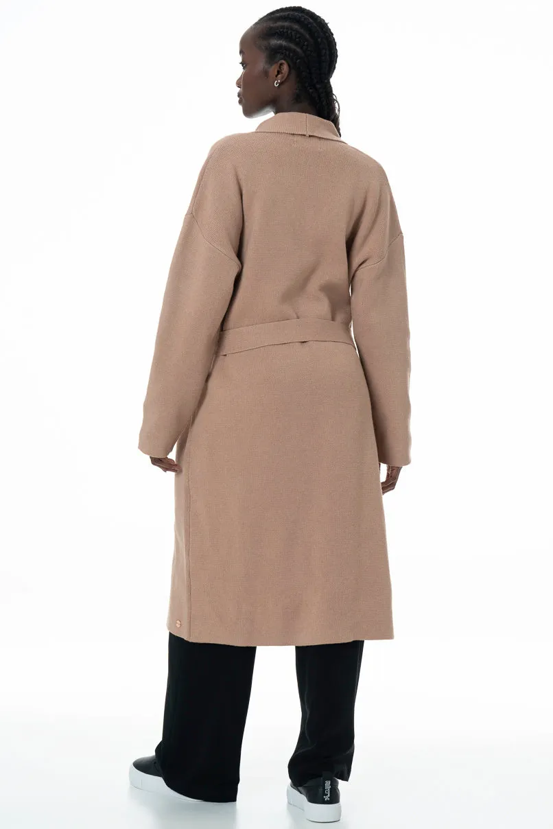 Belted Coatigan _ 146073 _ Taupe sold by Refinery product image thumbnail 3