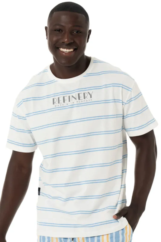 Stripe T-Shirt _ 150342 _ White sold by Refinery