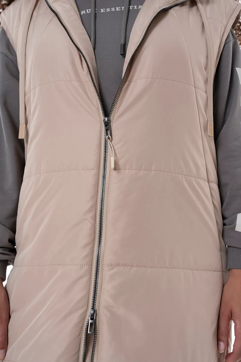 Quilted Gilet _ 146364 _ Stone sold by Refinery product image thumbnail 4