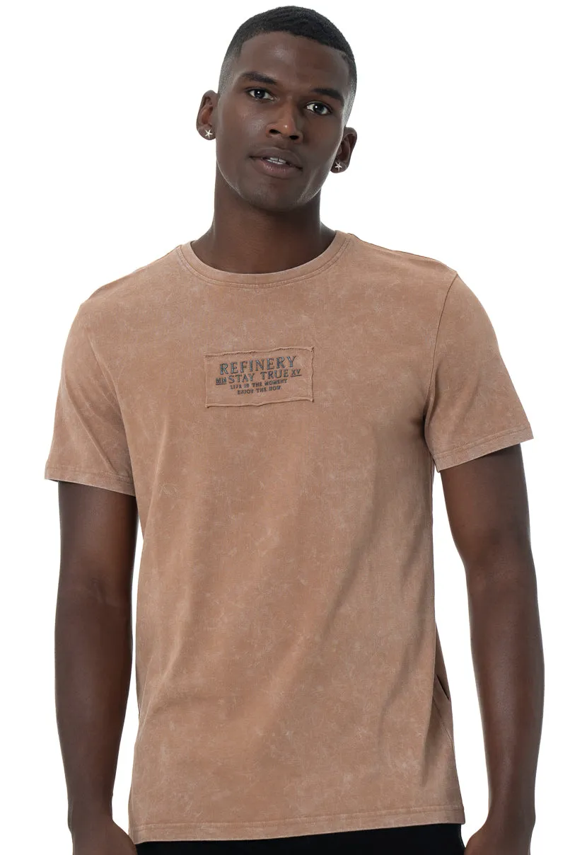 Acid Wash T-Shirt _ 147298 _ Brown sold by Refinery