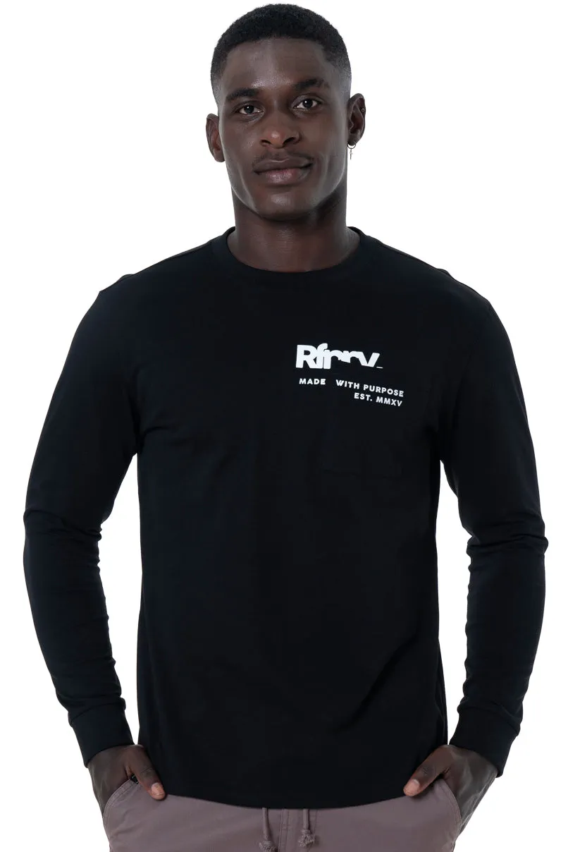 Long Sleeve T-Shirt _ 146860 _ Black sold by Refinery