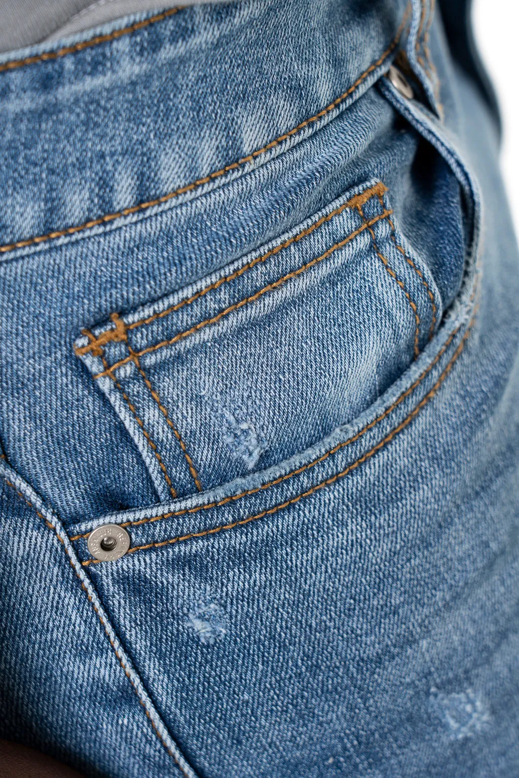 Rf02 Ripped Skinny Denim Jeans _ 140442 _ Mid Wash sold by Refinery product image thumbnail 5