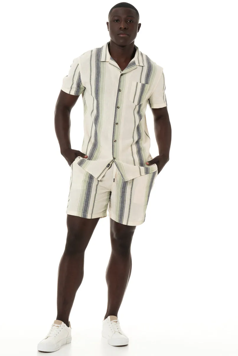 Linen Shirt _ 150421 _ Off White sold by Refinery