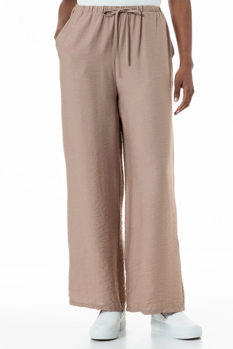 Elasticated Pants _ 152035 _ Taupe sold by Refinery