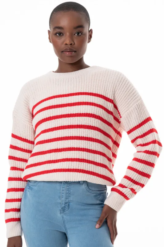Chenille Jumper _ 145656 _ Red sold by Refinery