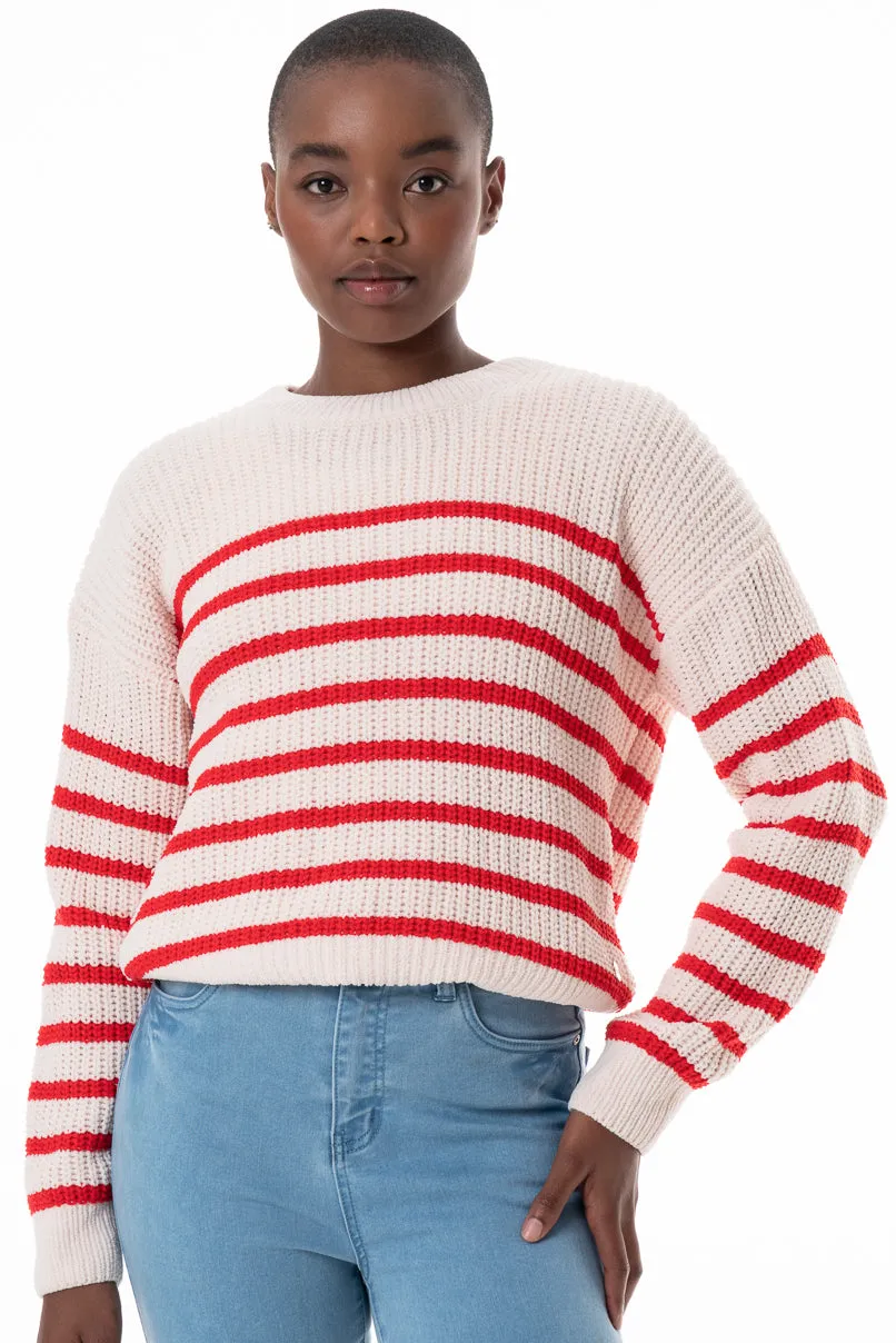 Chenille Jumper _ 145656 _ Red sold by Refinery
