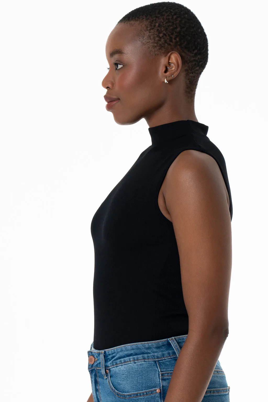 Hi-Neck Bodysuit _ 143197 _ Black sold by Refinery product image thumbnail 2